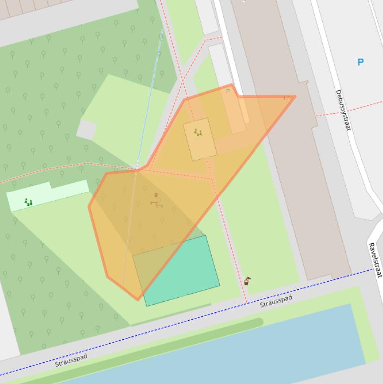 Kaart van postcodegebied 2625BG.