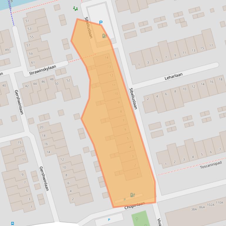 Kaart van postcodegebied 2625ZC.