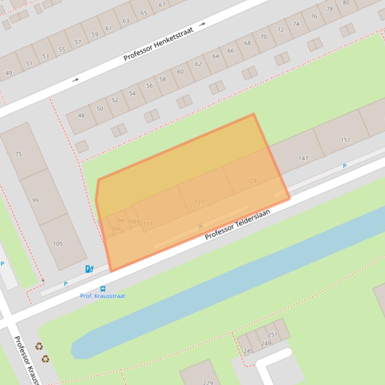 Kaart van postcodegebied 2628XA.