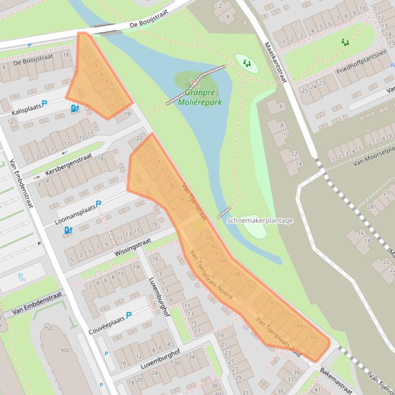 Kaart van postcodegebied 2628ZM.