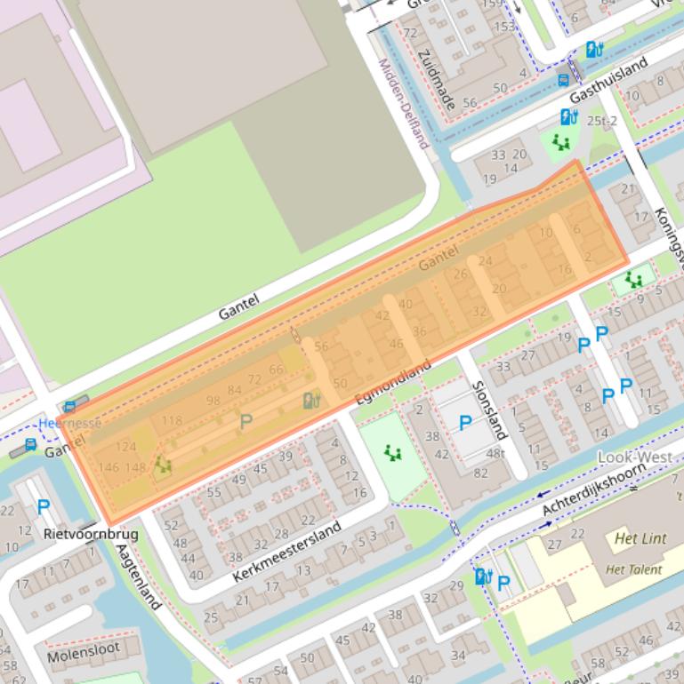 Kaart van postcodegebied 2635MW.