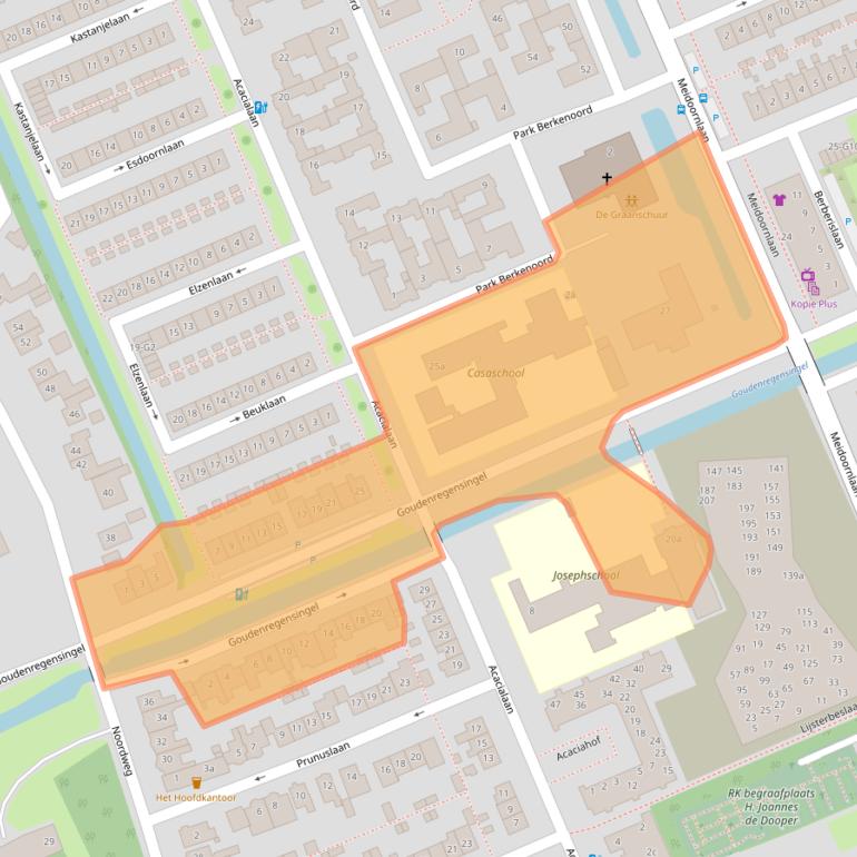 Kaart van postcodegebied 2641AV.