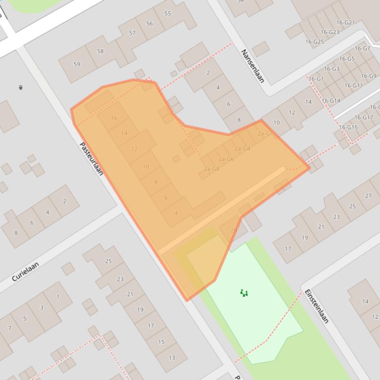 Kaart van postcodegebied 2641ZE.