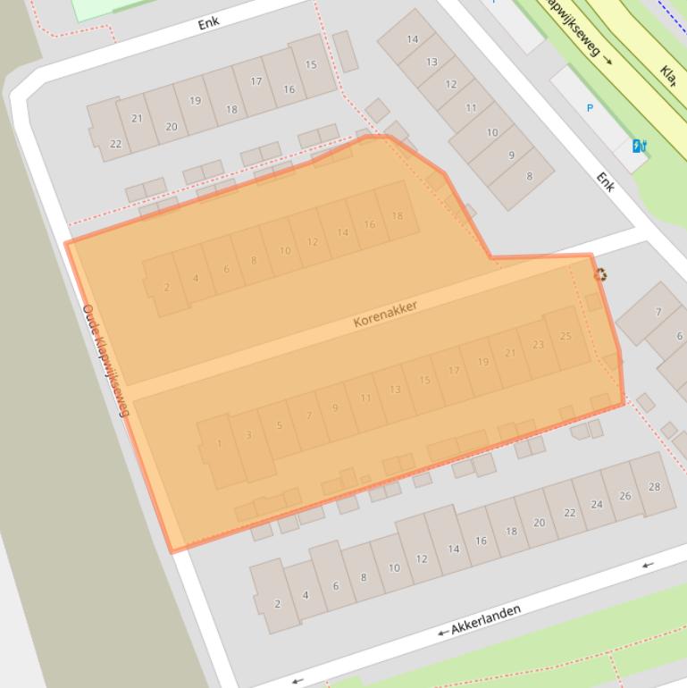 Kaart van postcodegebied 2642KV.