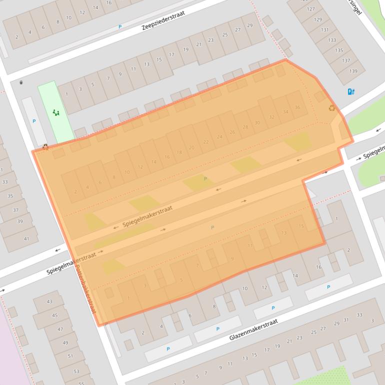 Kaart van postcodegebied 2645KW.