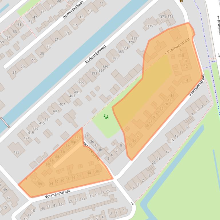 Kaart van postcodegebied 2651AZ.