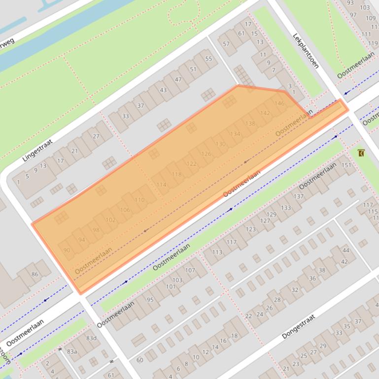 Kaart van postcodegebied 2652AE.