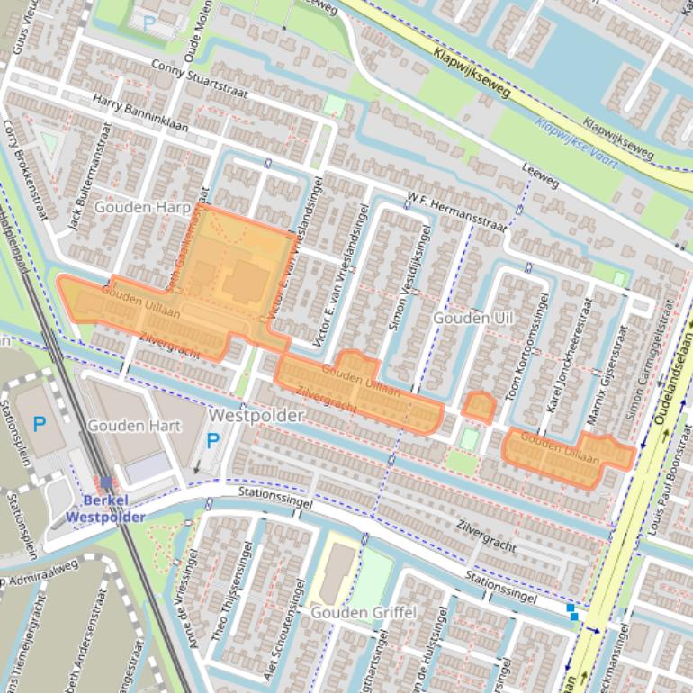 Kaart van postcodegebied 2652KJ.