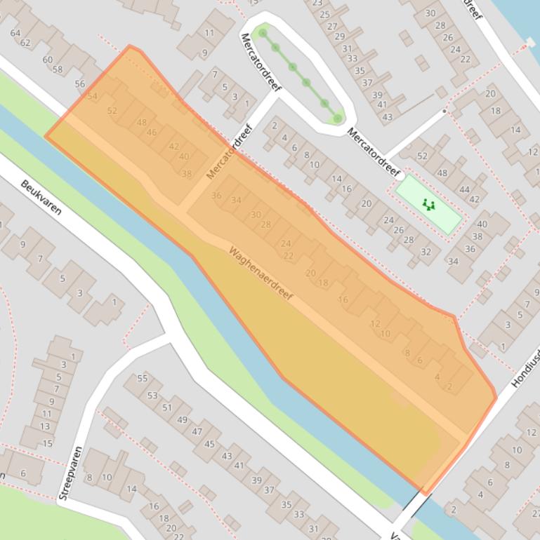 Kaart van postcodegebied 2661RA.