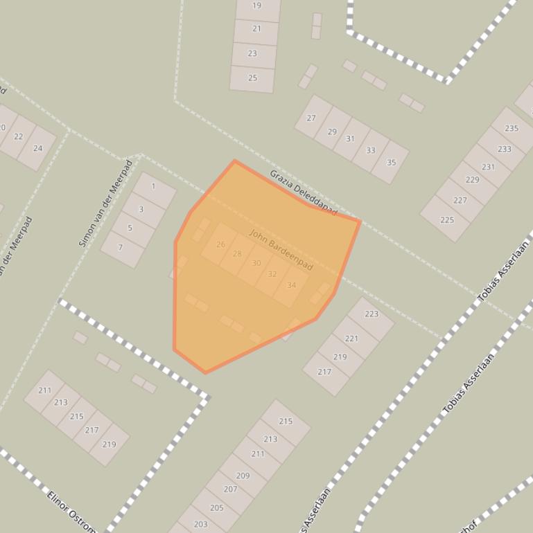 Kaart van postcodegebied 2662LX.