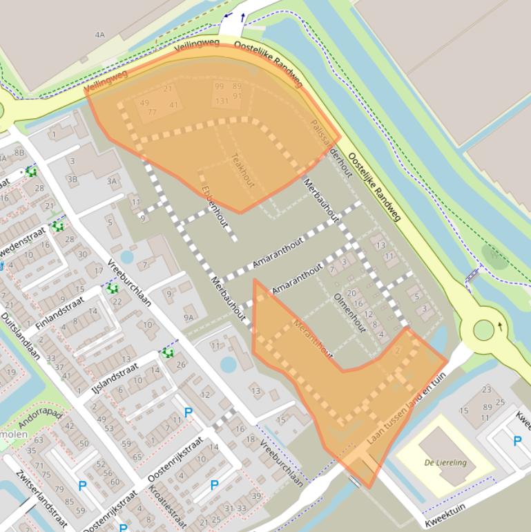 Kaart van postcodegebied 2678JB.