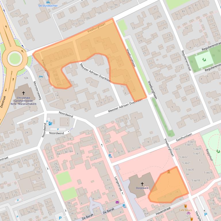 Kaart van postcodegebied 2691AC.