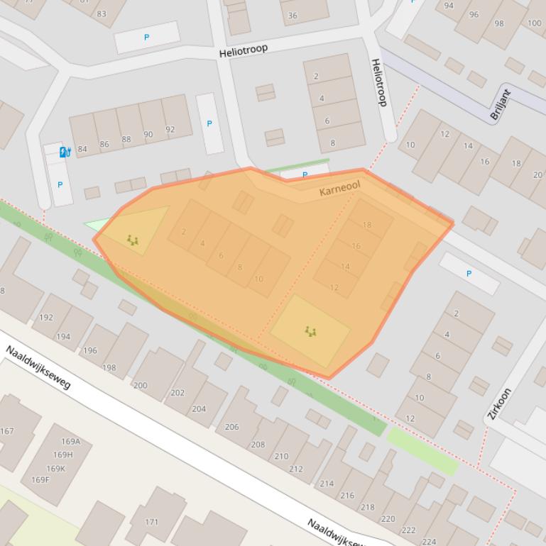 Kaart van postcodegebied 2691HN.