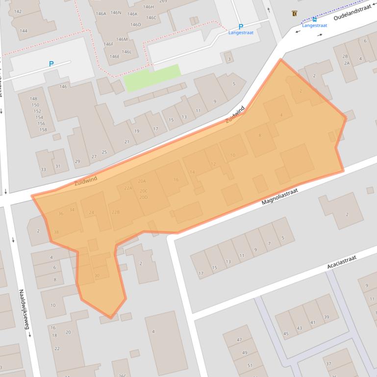 Kaart van postcodegebied 2691RW.