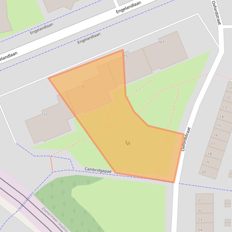 Kaart van postcodegebied 2711DP.