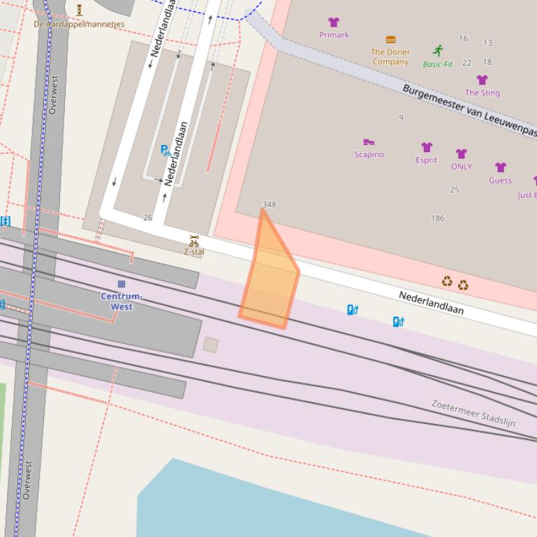 Kaart van postcodegebied 2711JG.