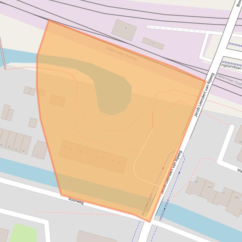 Kaart van postcodegebied 2711PA.