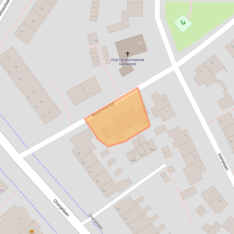 Kaart van postcodegebied 2712CL.