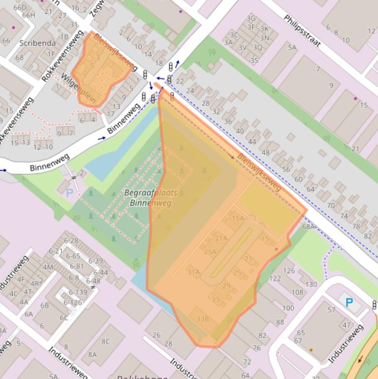 Kaart van postcodegebied 2712PA.