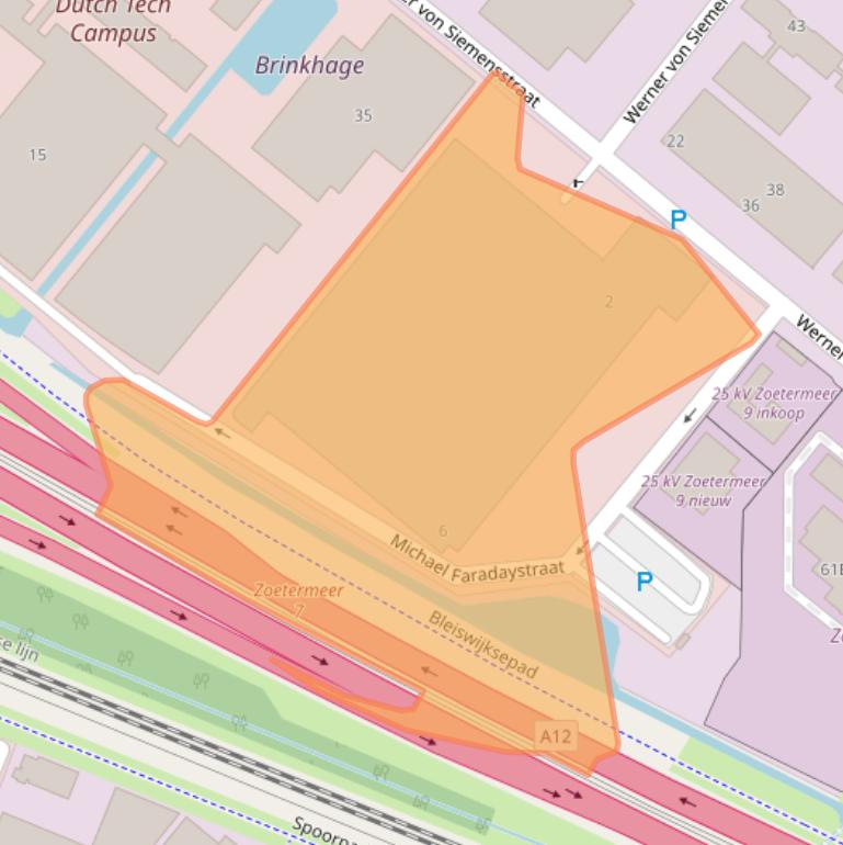 Kaart van postcodegebied 2712PR.