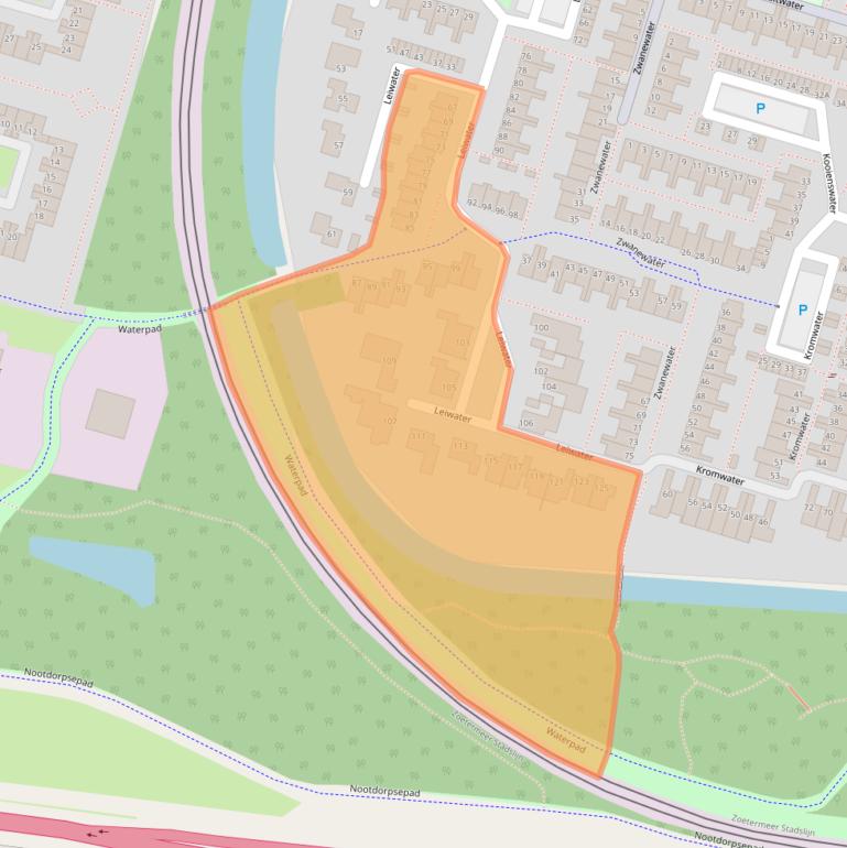 Kaart van postcodegebied 2715BB.