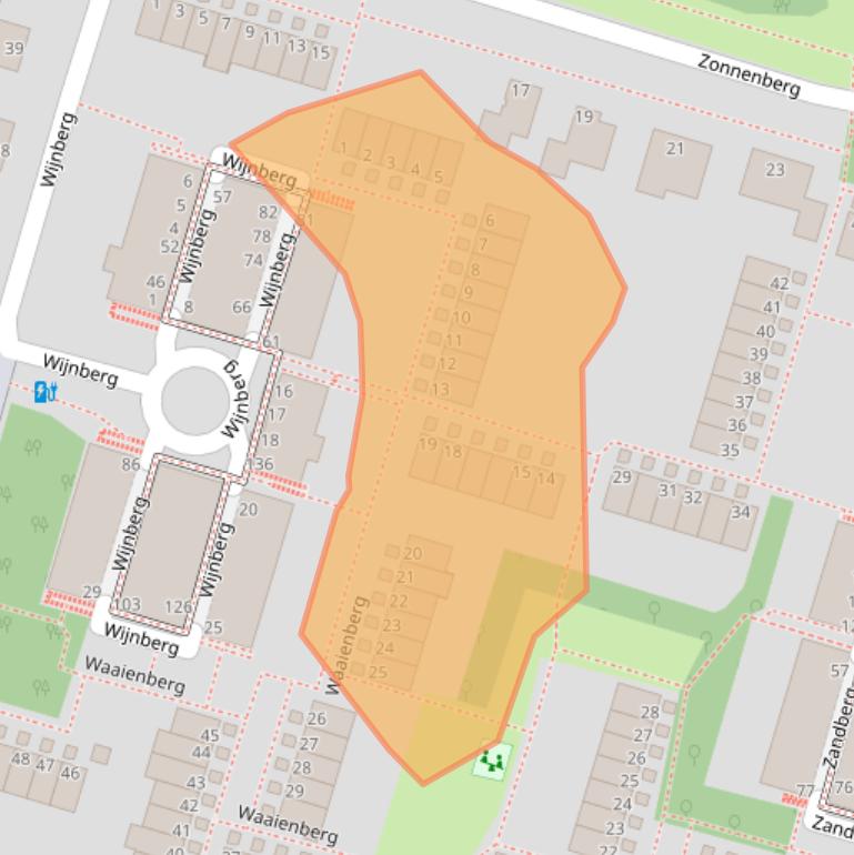 Kaart van postcodegebied 2716PA.