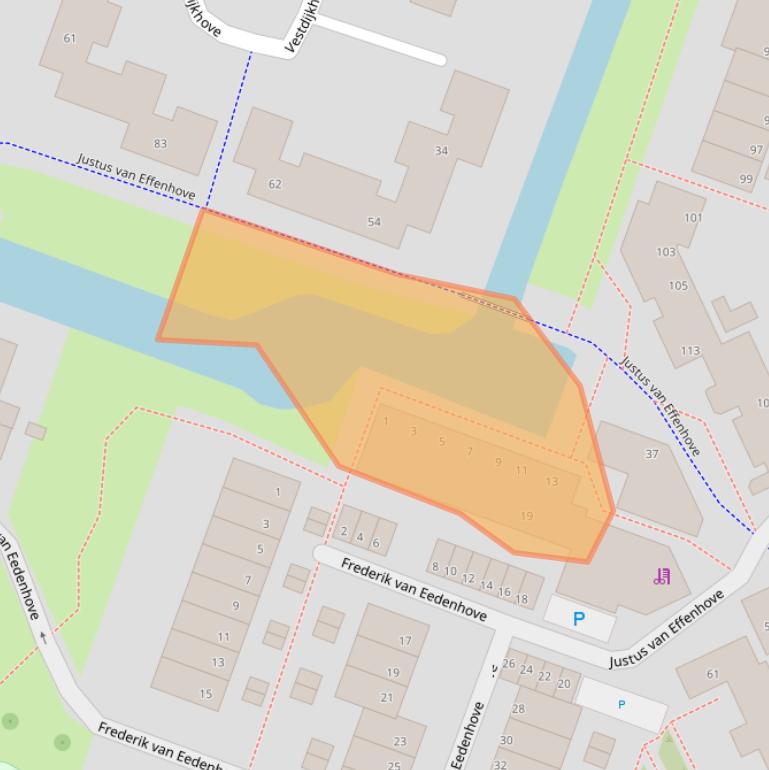 Kaart van postcodegebied 2717VA.