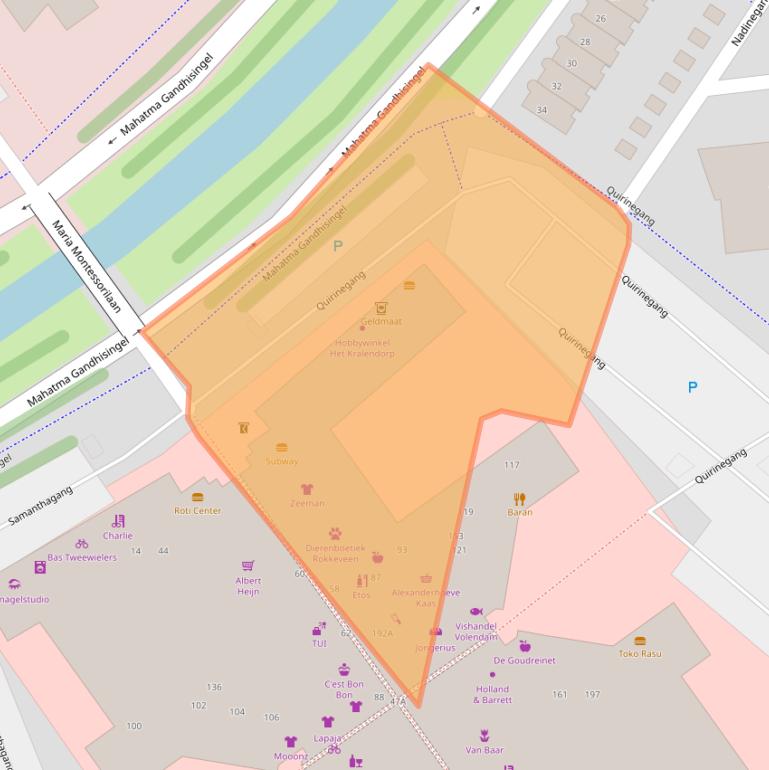 Kaart van postcodegebied 2719CH.