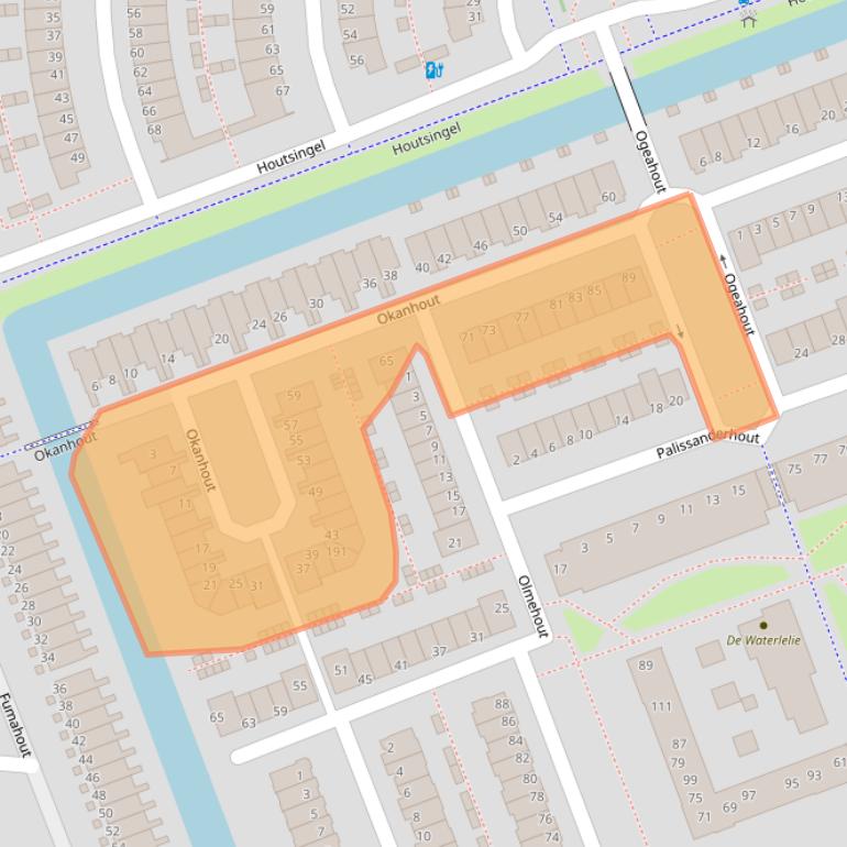 Kaart van postcodegebied 2719KV.