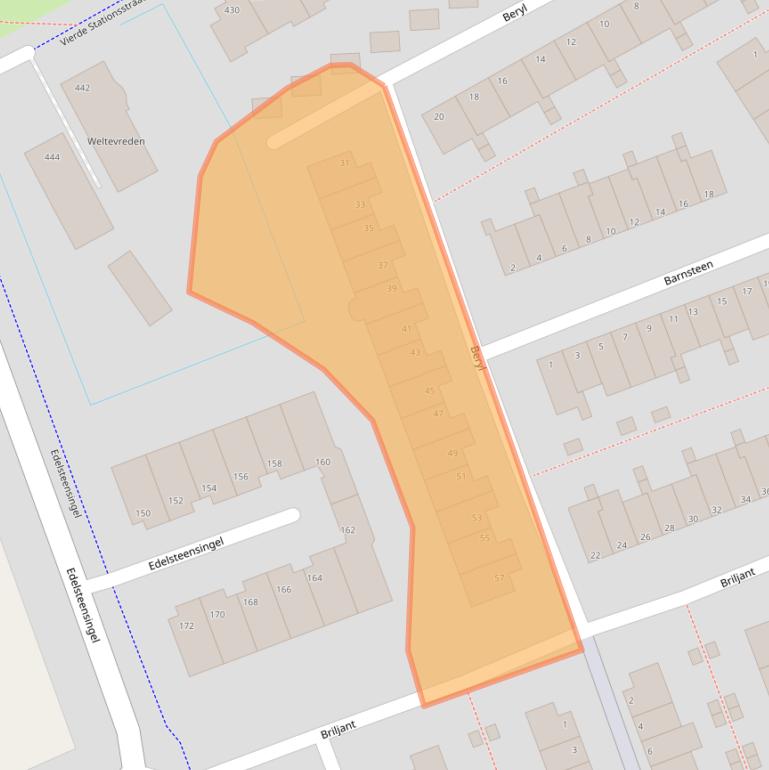 Kaart van postcodegebied 2719RP.