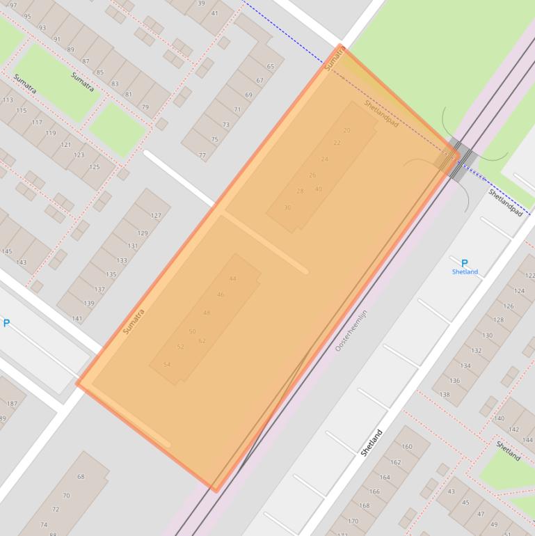 Kaart van postcodegebied 2721GS.