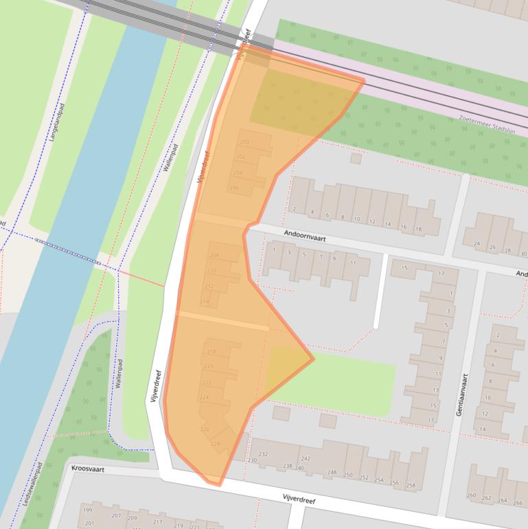 Kaart van postcodegebied 2724GN.