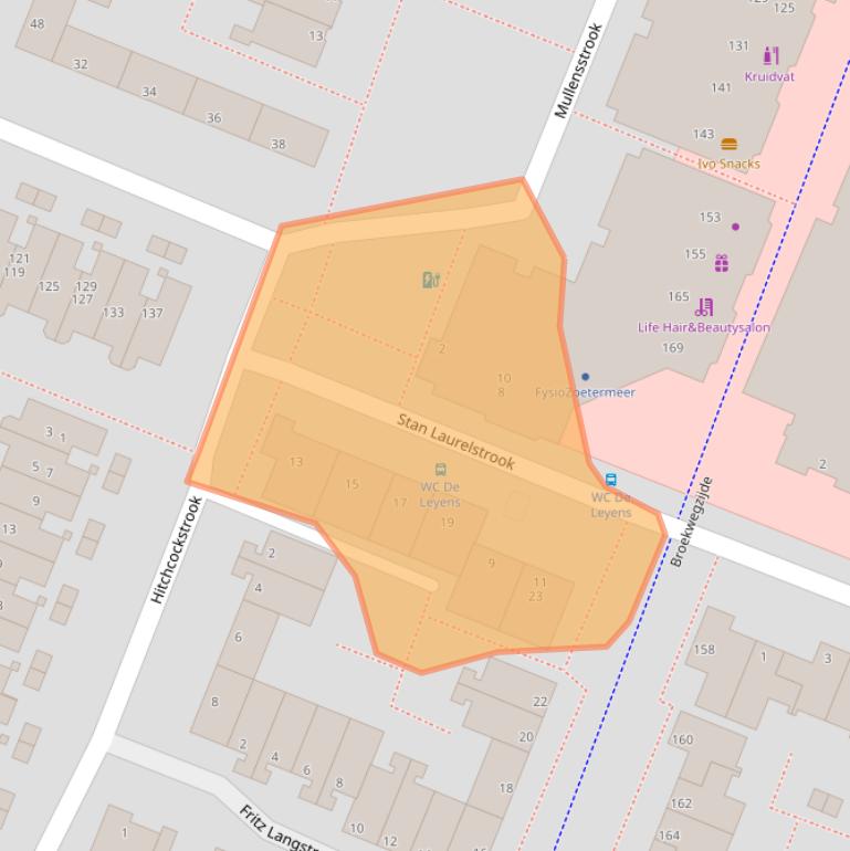 Kaart van postcodegebied 2726VZ.