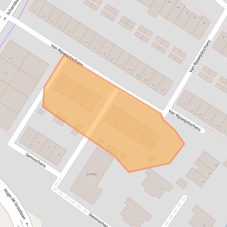 Kaart van postcodegebied 2728HS.