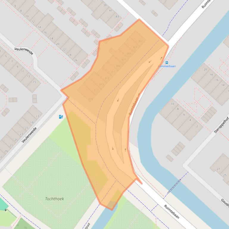 Kaart van postcodegebied 2728MP.