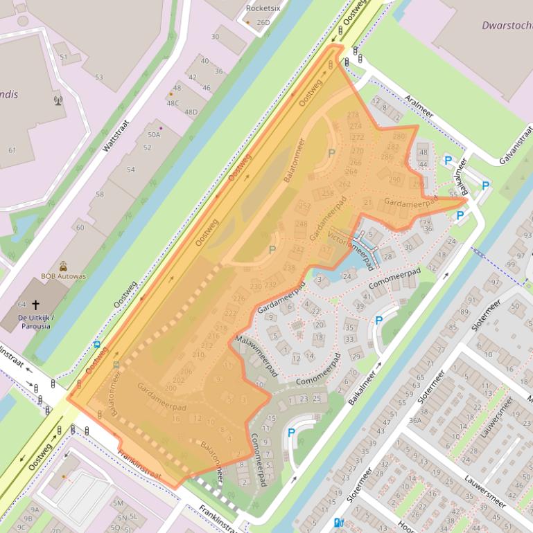 Kaart van postcodegebied 2729RD.