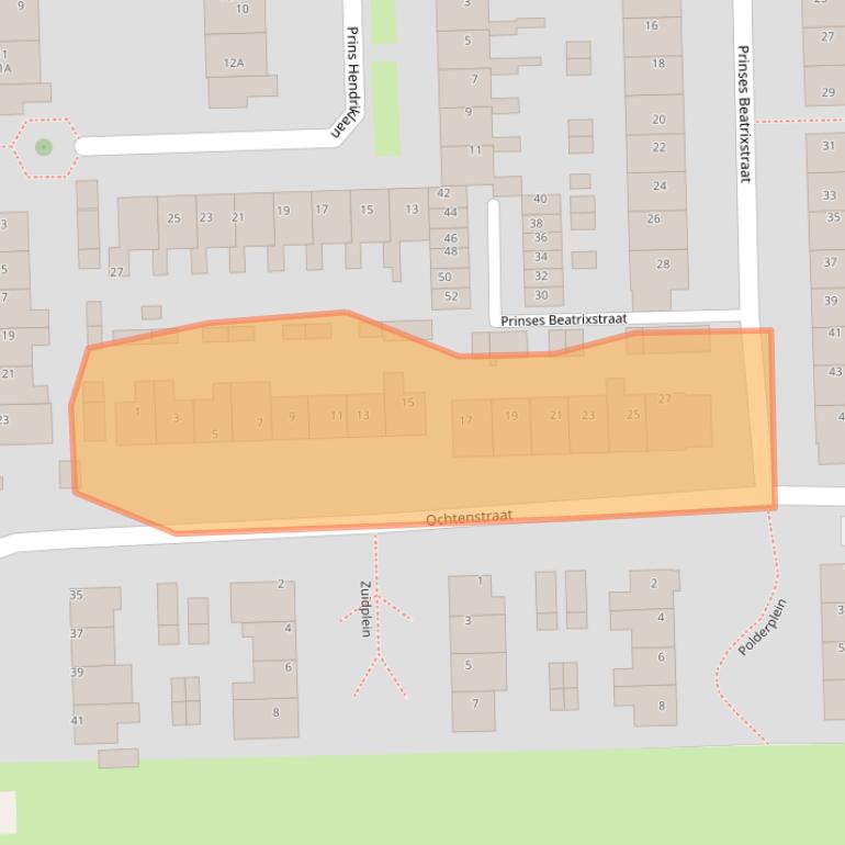 Kaart van postcodegebied 2731EN.