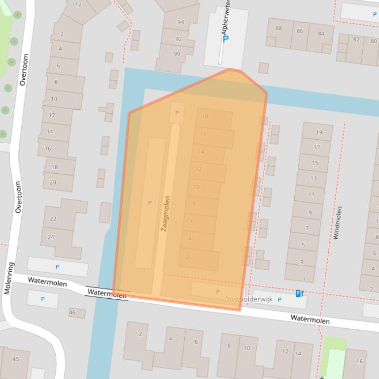 Kaart van postcodegebied 2741NX.