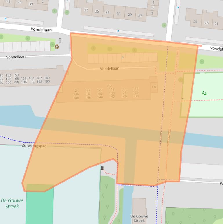 Kaart van postcodegebied 2741XC.