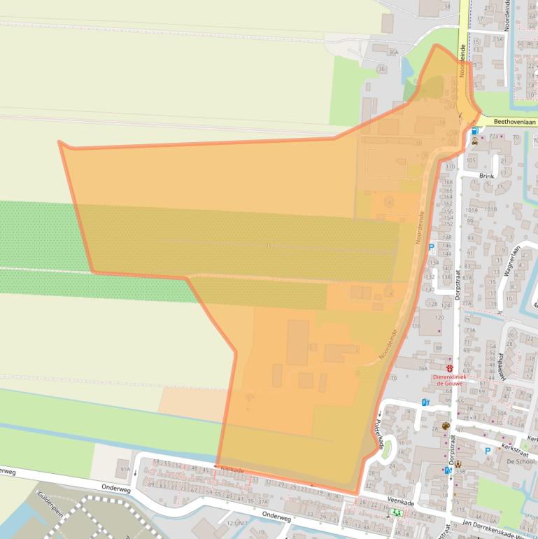 Kaart van postcodegebied 2742AG.