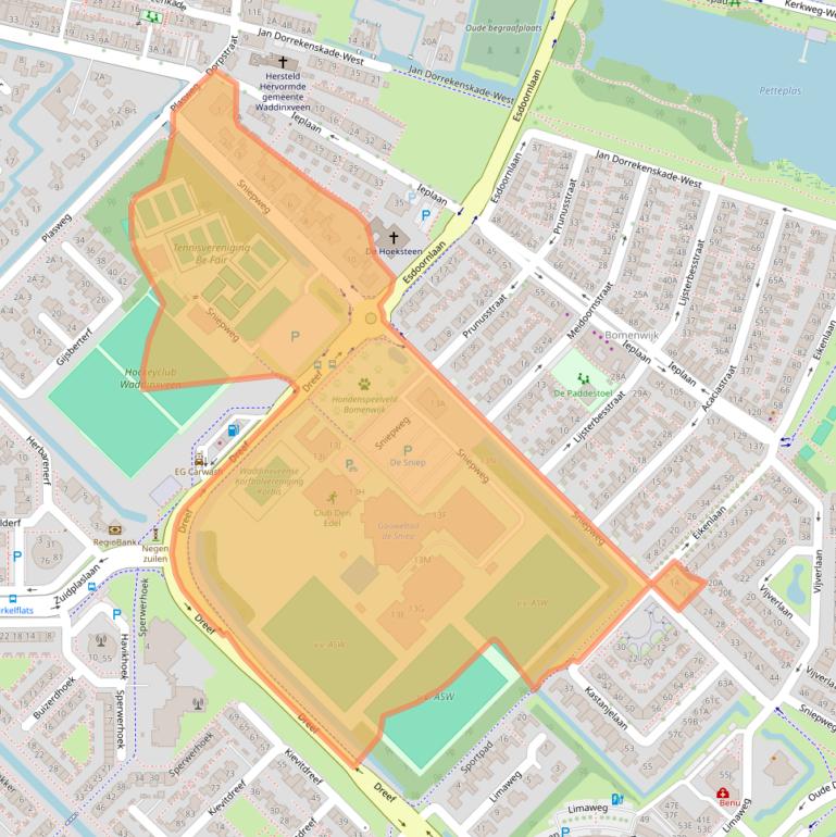 Kaart van postcodegebied 2742AR.