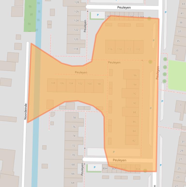 Kaart van postcodegebied 2742EL.