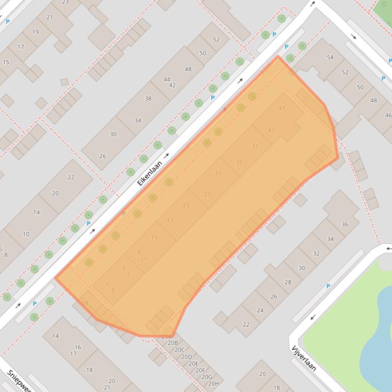 Kaart van postcodegebied 2742ZZ.