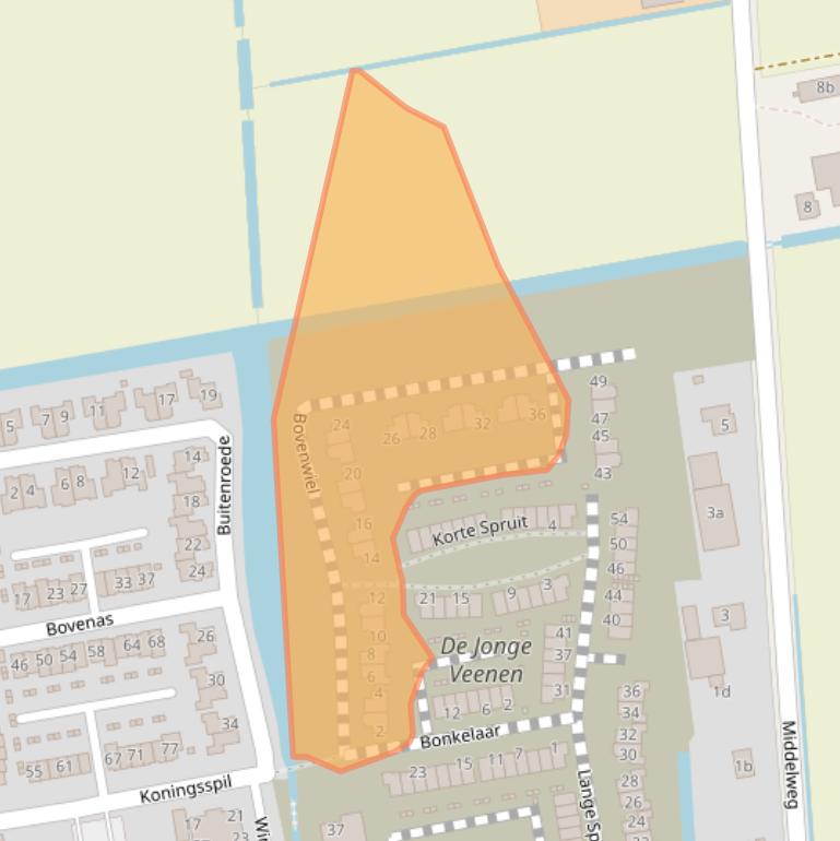 Kaart van postcodegebied 2751HR.