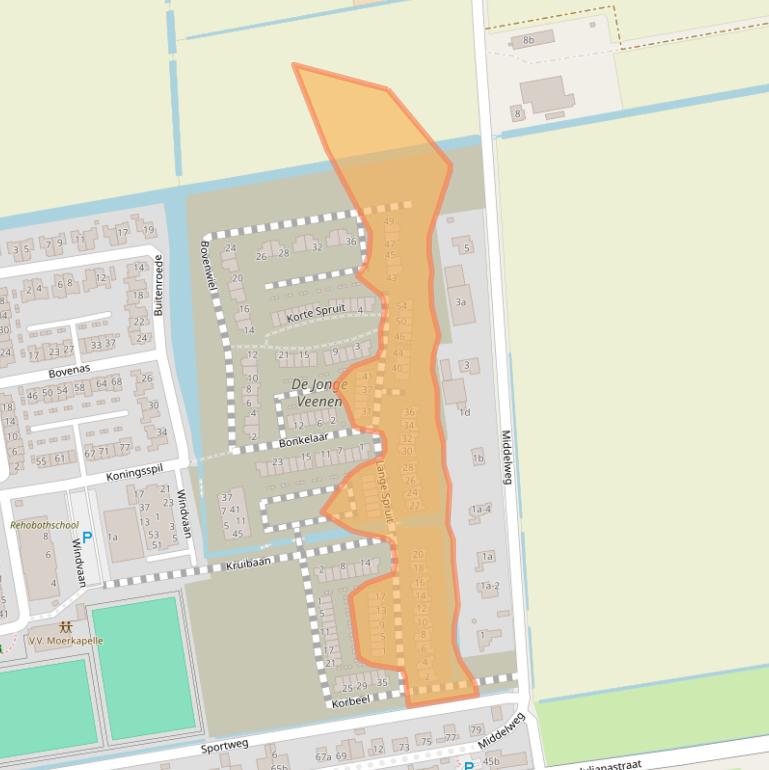 Kaart van postcodegebied 2751HZ.