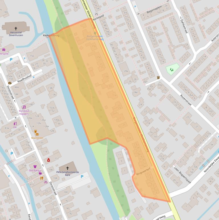 Kaart van postcodegebied 2761BE.