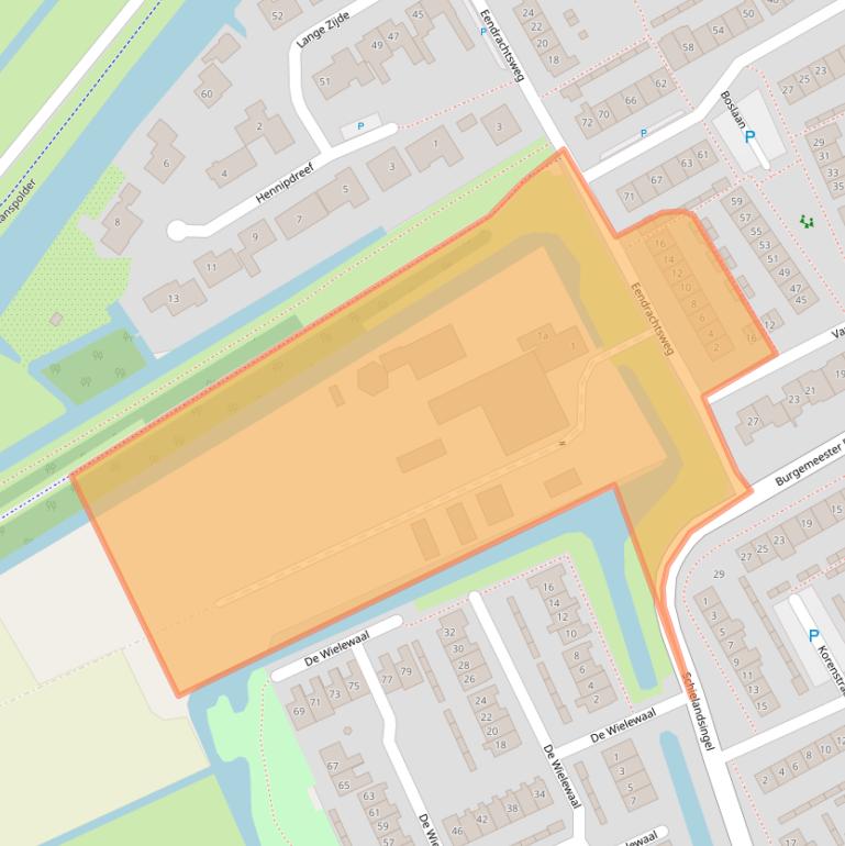 Kaart van postcodegebied 2761VS.