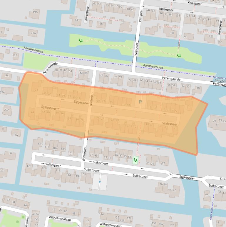 Kaart van postcodegebied 2771PS.