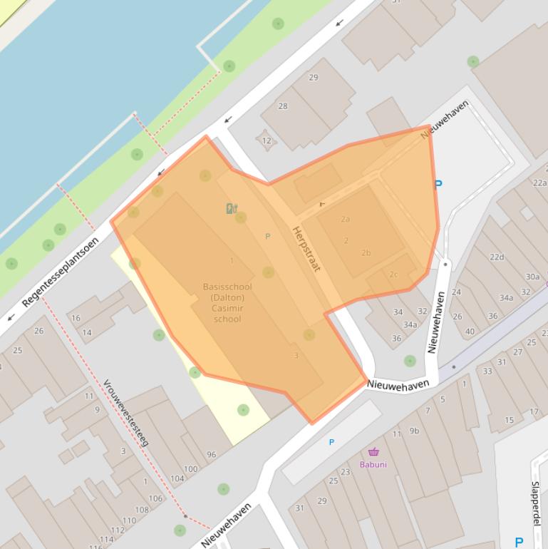 Kaart van postcodegebied 2801CR.