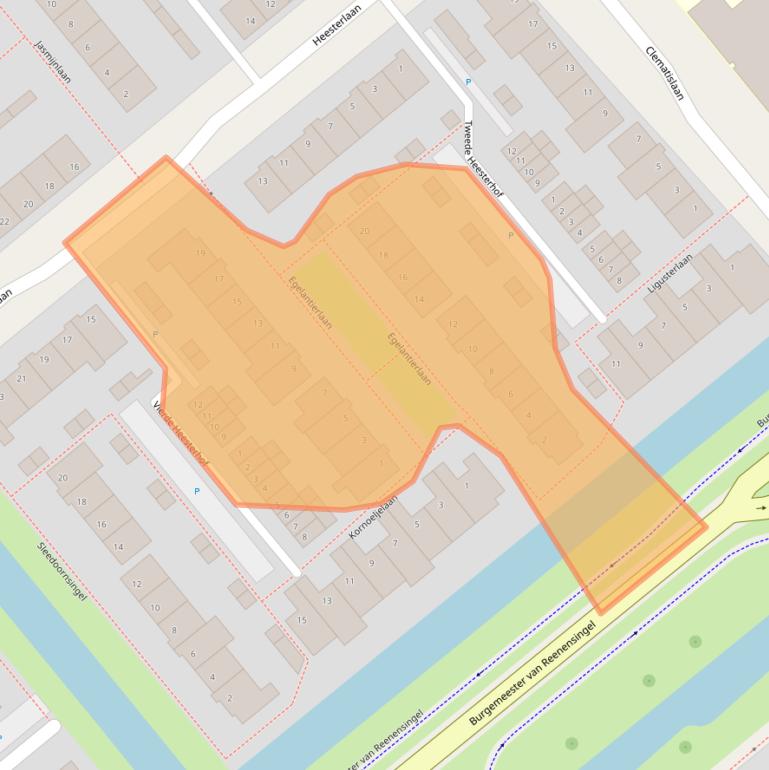 Kaart van postcodegebied 2803CB.